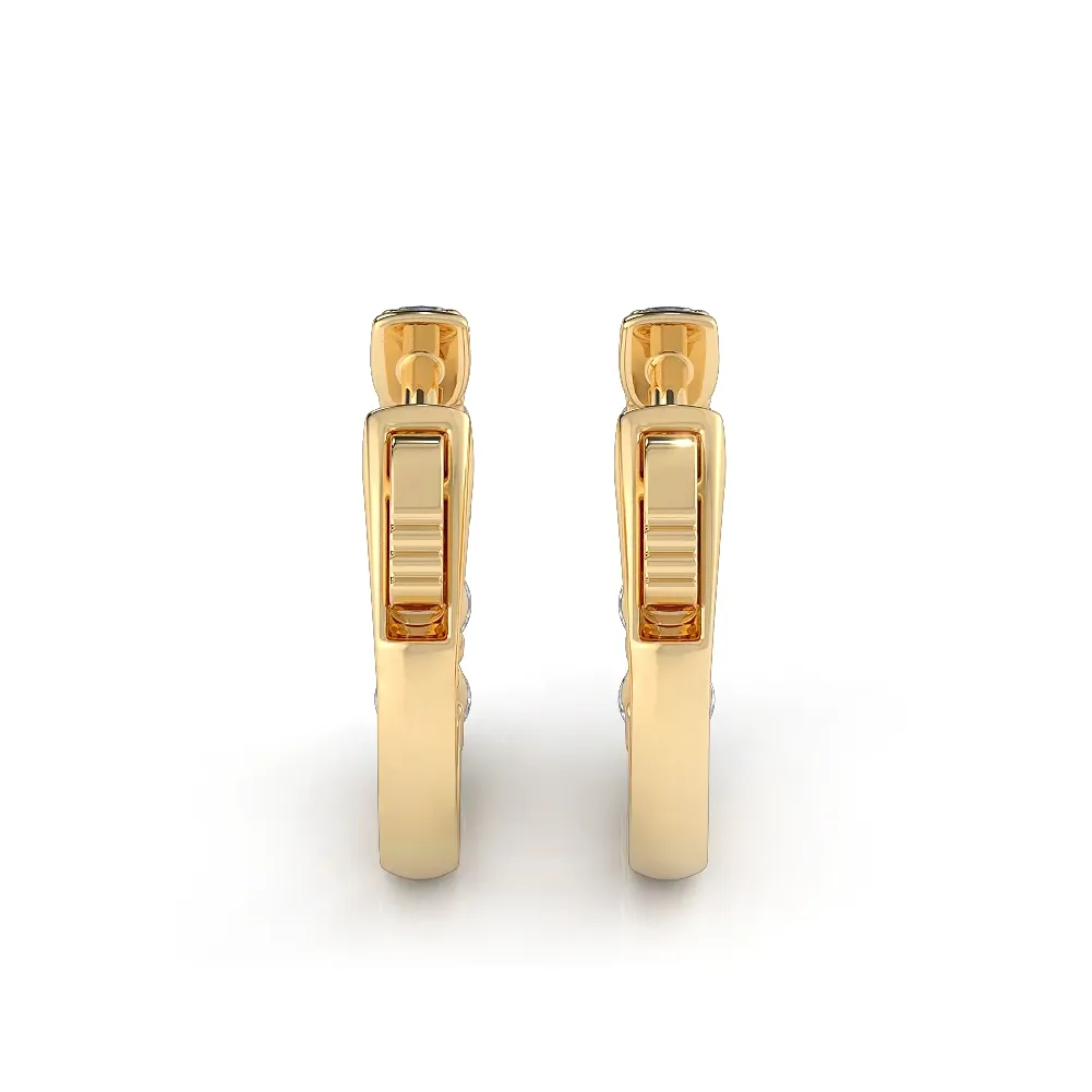 1.0 ctw. Common Prong Huggie Hoop Earrings
