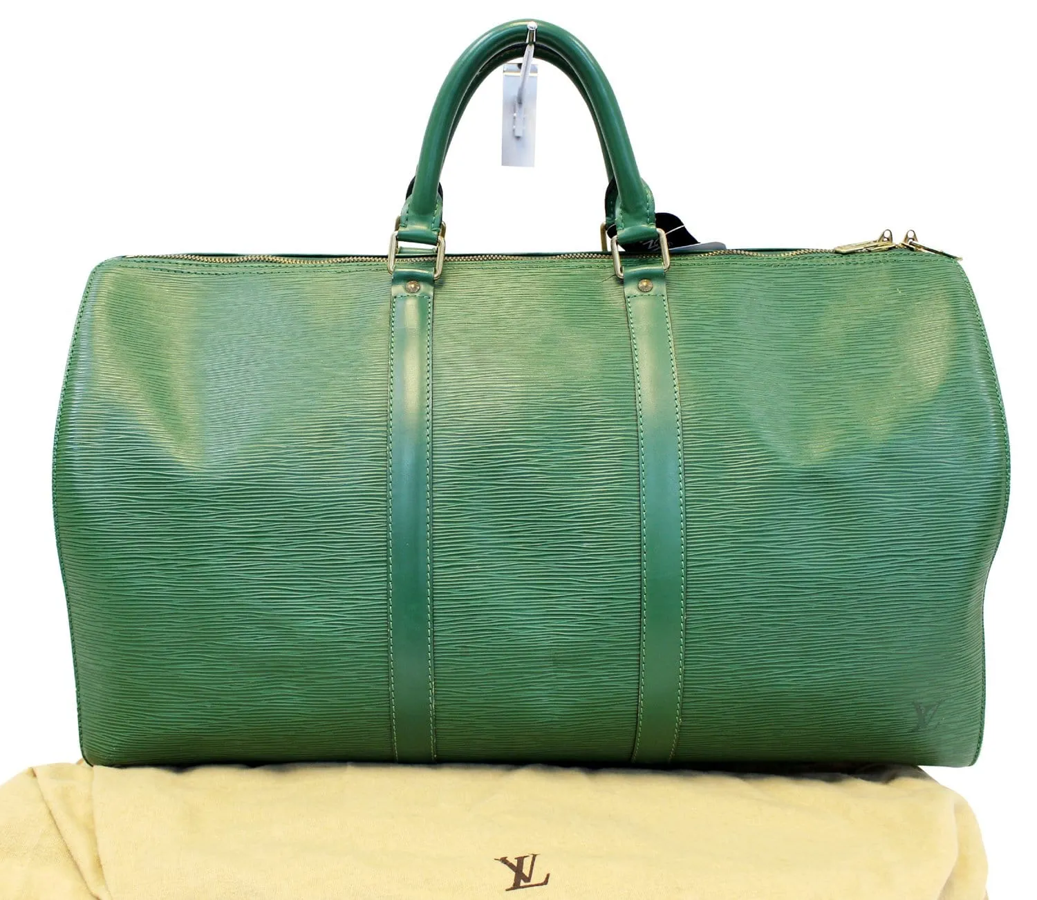 LOUIS VUITTON Epi Leather Green Keepall 50 Boston Satchel Bag - Sale