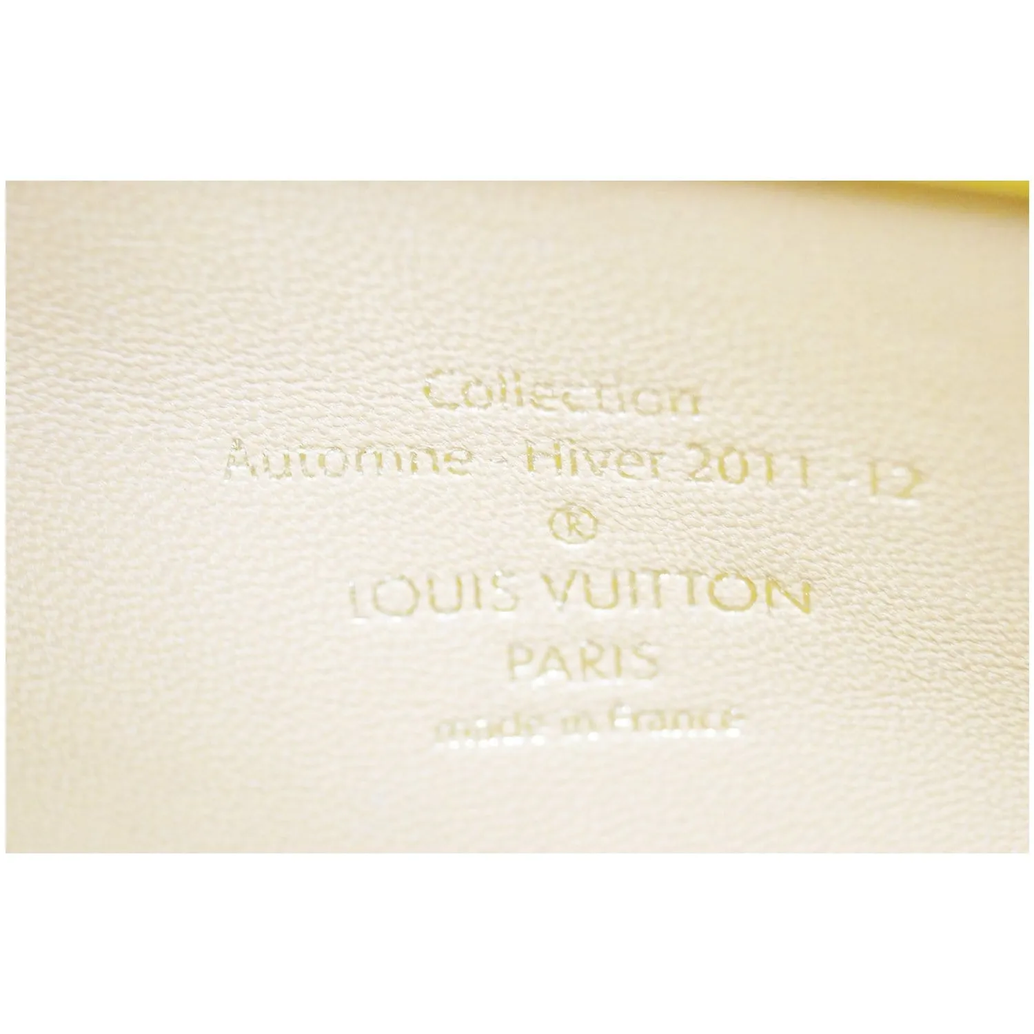 LOUIS VUITTON Lockit Lambskin Monogram Fascination Satchel Bag Mustard Yellow