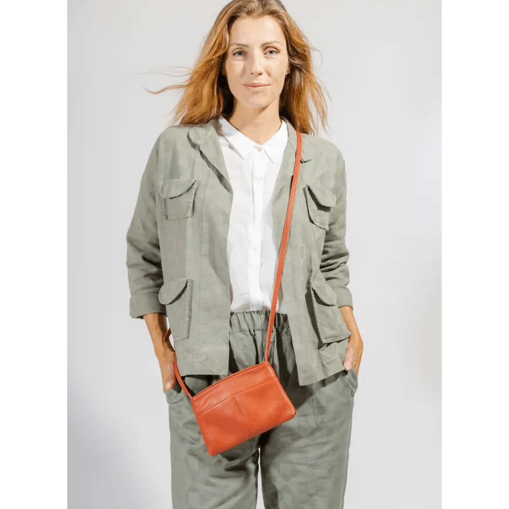 The Original Vegan Leather Crossbody Pouch | Bronze